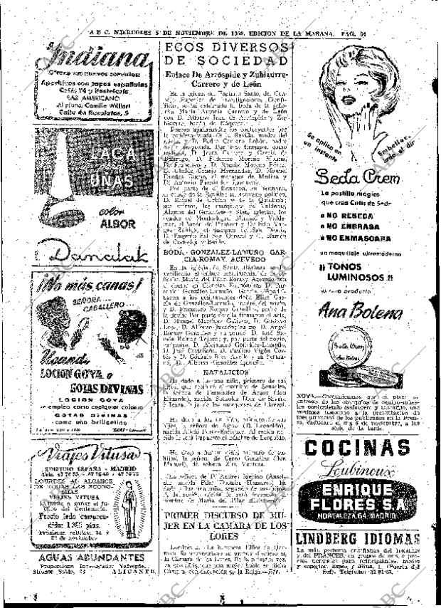ABC MADRID 05-11-1958 página 50