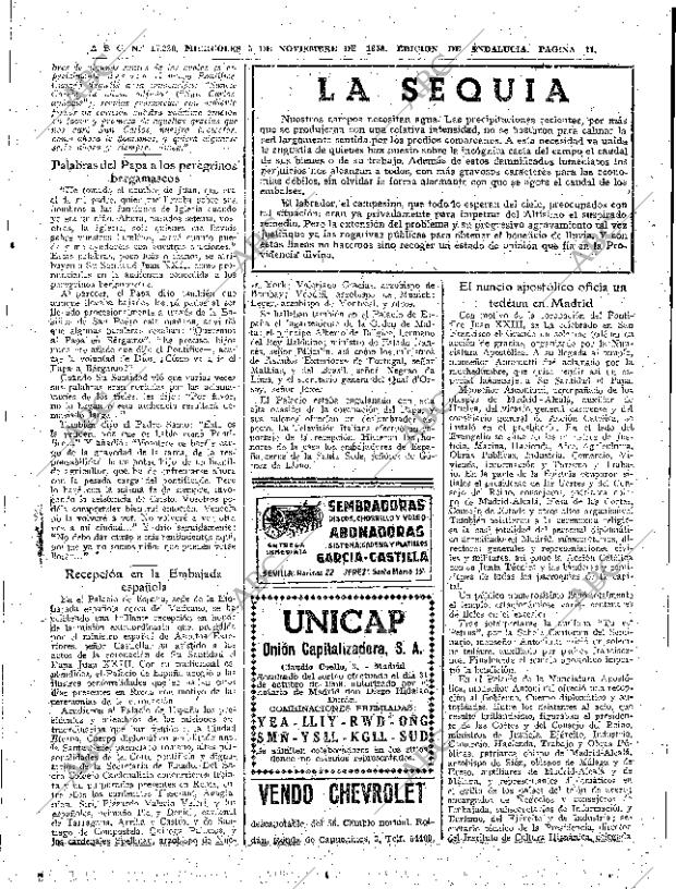 ABC SEVILLA 05-11-1958 página 11