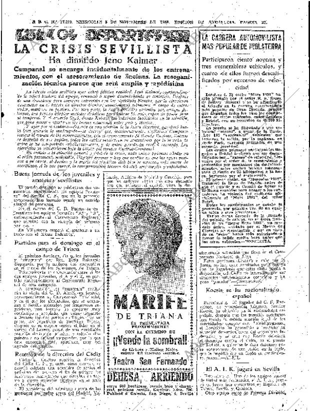 ABC SEVILLA 05-11-1958 página 23