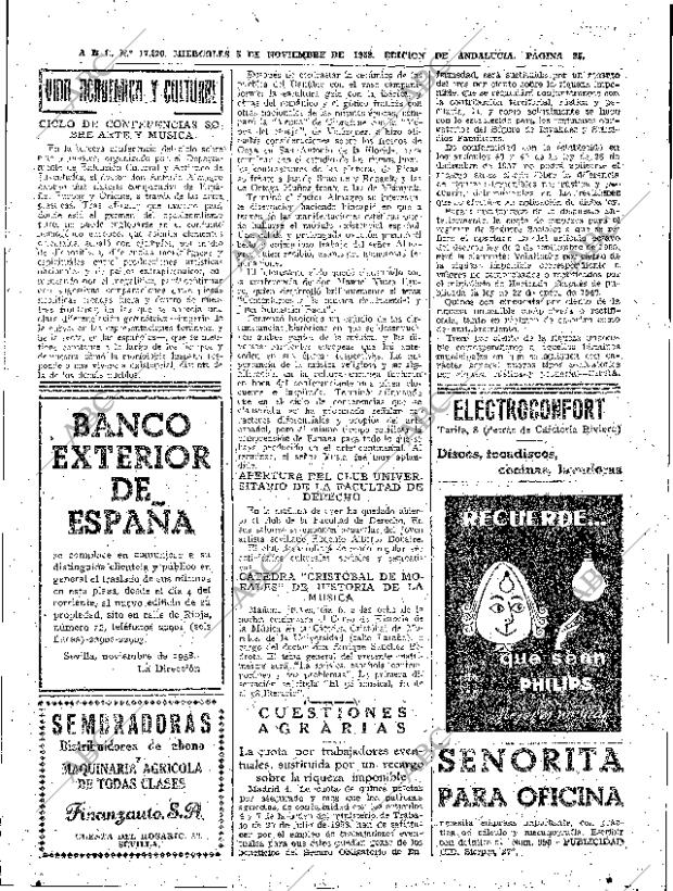 ABC SEVILLA 05-11-1958 página 25