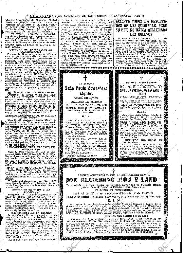ABC MADRID 06-11-1958 página 61