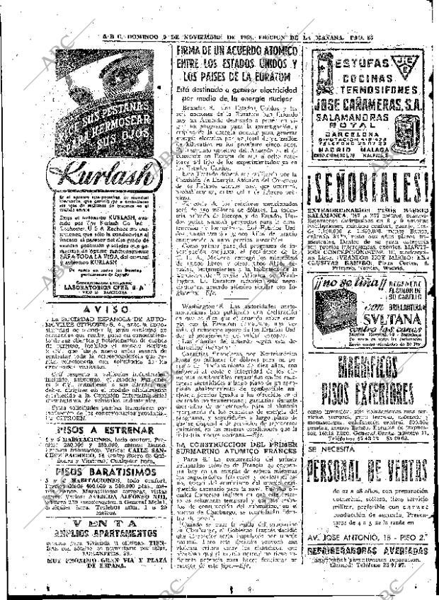 ABC MADRID 09-11-1958 página 88
