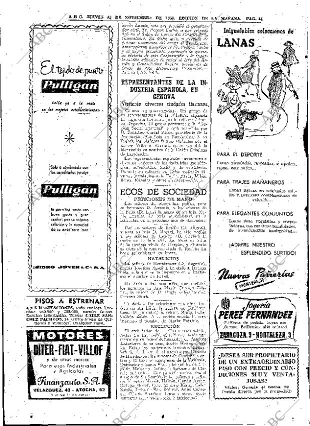 ABC MADRID 13-11-1958 página 44