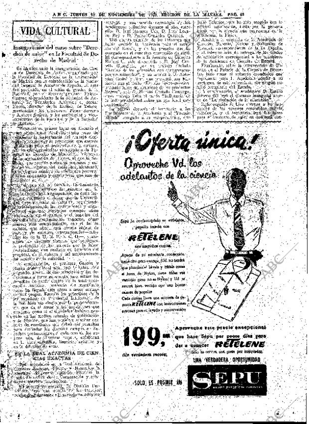 ABC MADRID 13-11-1958 página 49