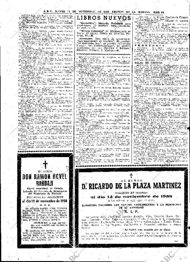 ABC MADRID 13-11-1958 página 64