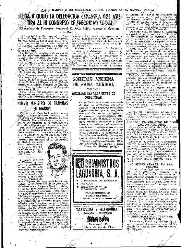 ABC MADRID 18-11-1958 página 40