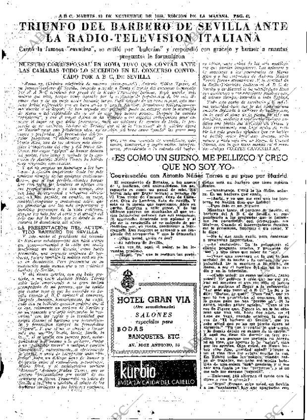 ABC MADRID 18-11-1958 página 41