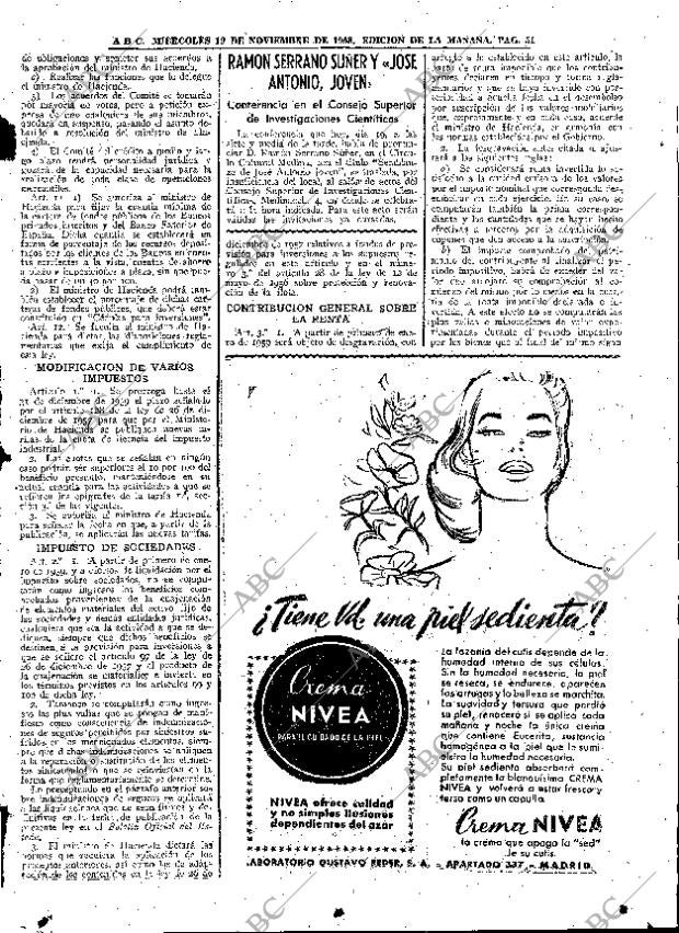 ABC MADRID 19-11-1958 página 51