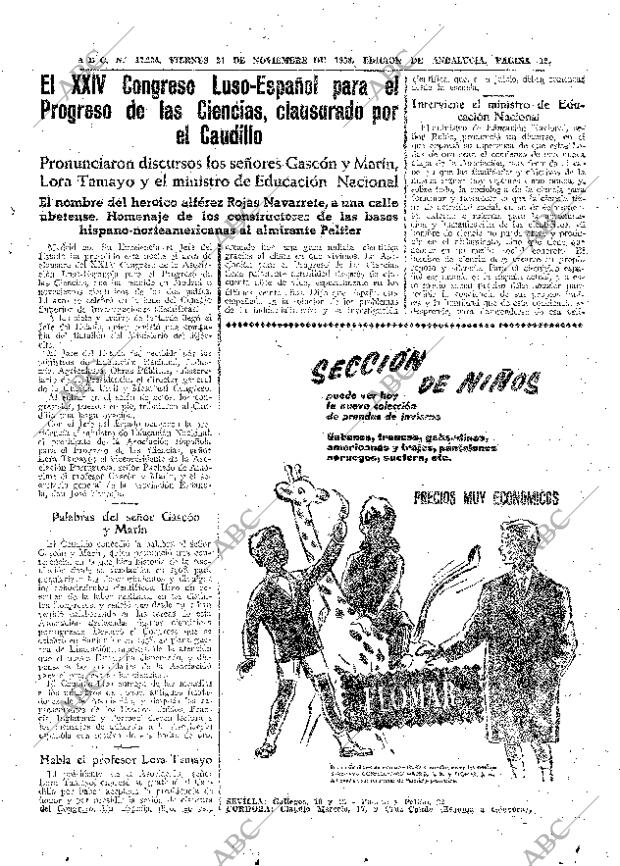 ABC SEVILLA 21-11-1958 página 19