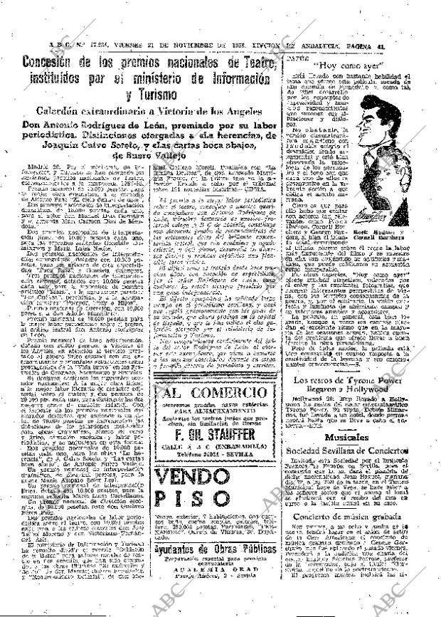 ABC SEVILLA 21-11-1958 página 41
