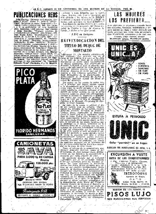 ABC MADRID 22-11-1958 página 66