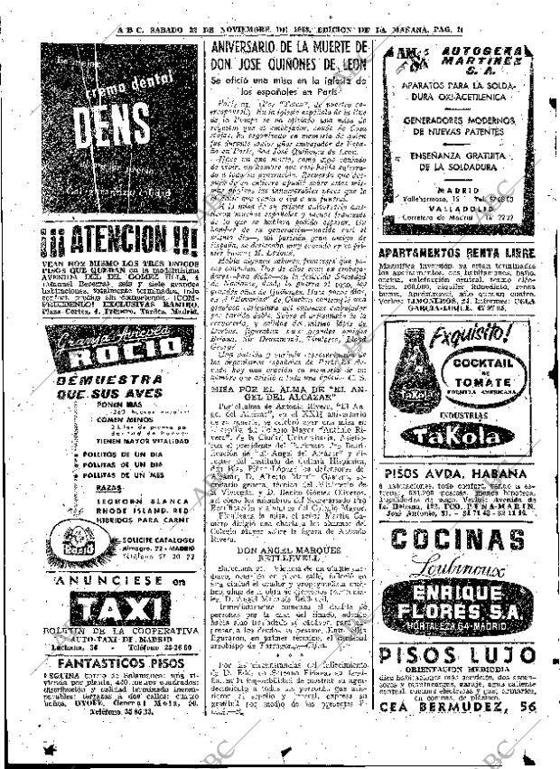 ABC MADRID 22-11-1958 página 70