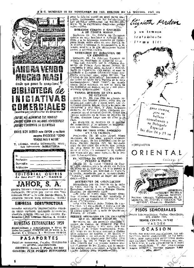 ABC MADRID 23-11-1958 página 100
