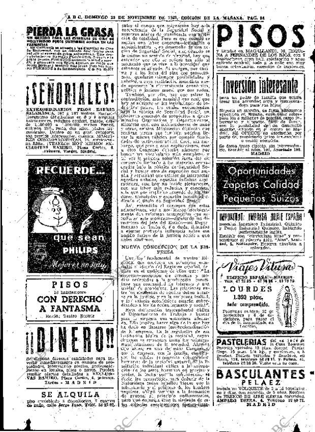 ABC MADRID 23-11-1958 página 84