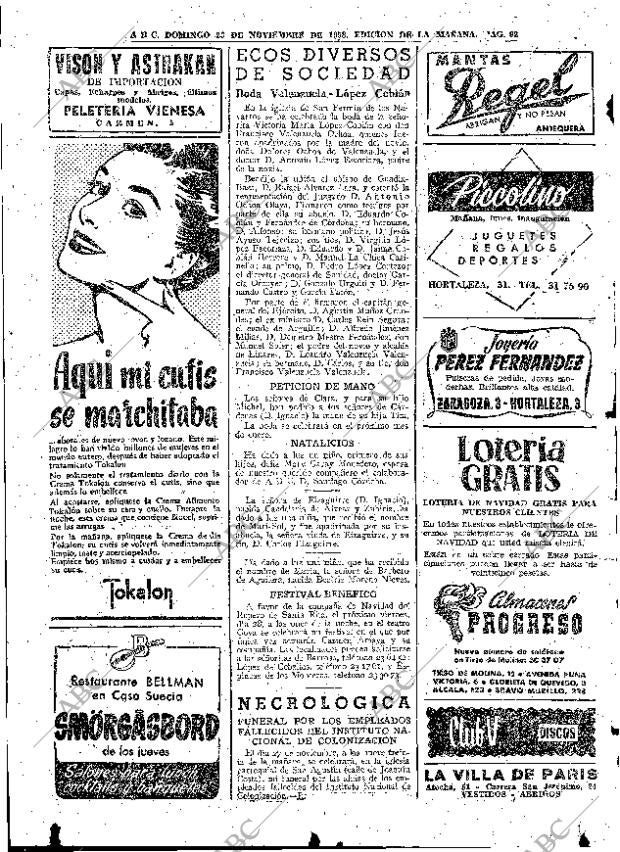 ABC MADRID 23-11-1958 página 92