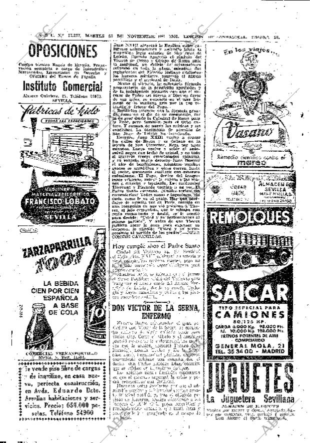 ABC SEVILLA 25-11-1958 página 20