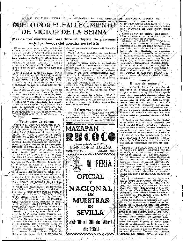 ABC SEVILLA 27-11-1958 página 25