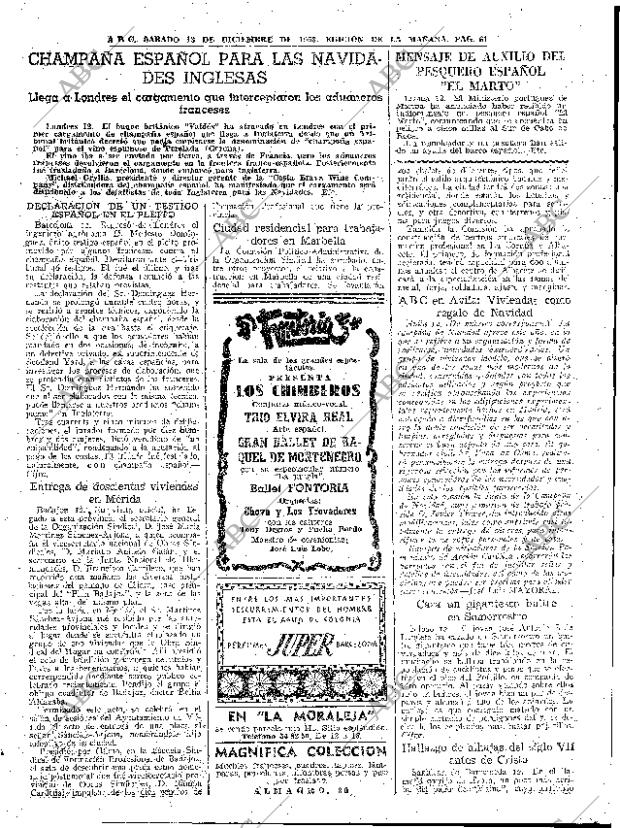 ABC MADRID 13-12-1958 página 61