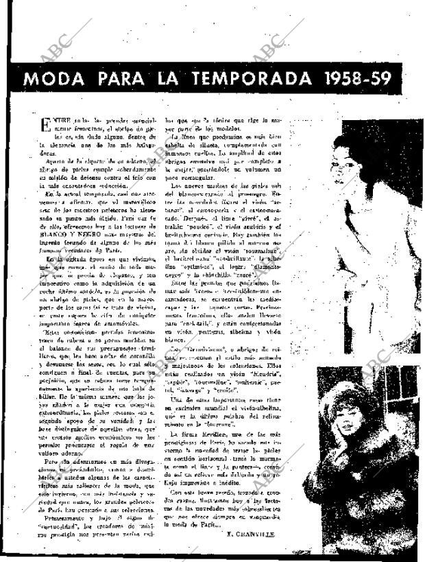 BLANCO Y NEGRO MADRID 13-12-1958 página 99