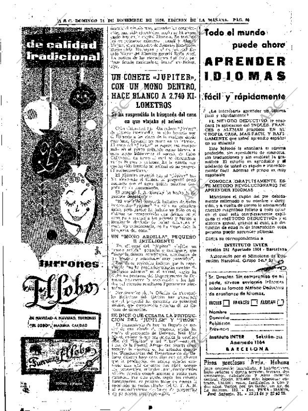 ABC MADRID 14-12-1958 página 90