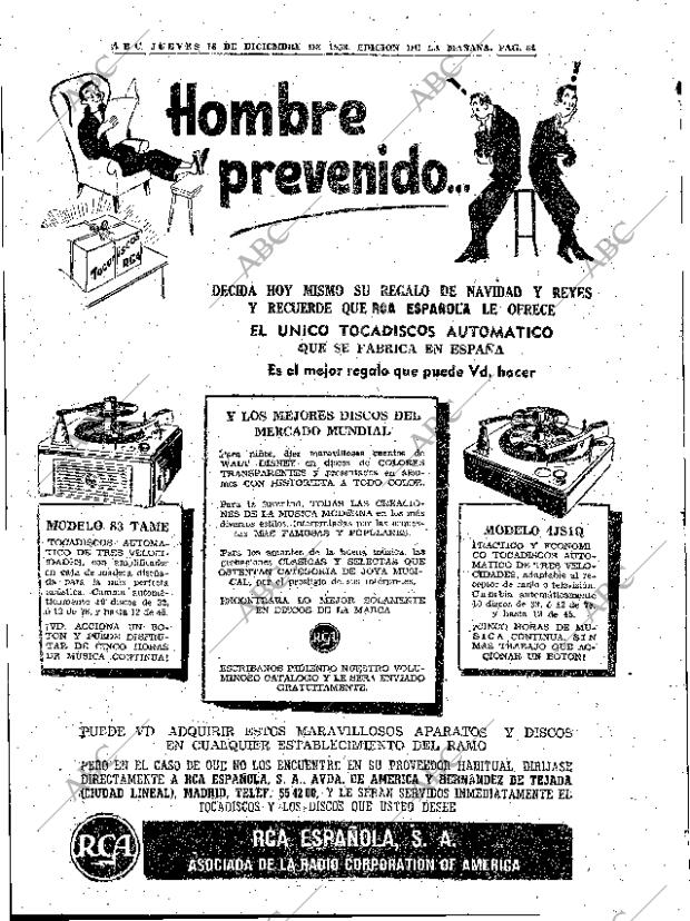 ABC MADRID 18-12-1958 página 64