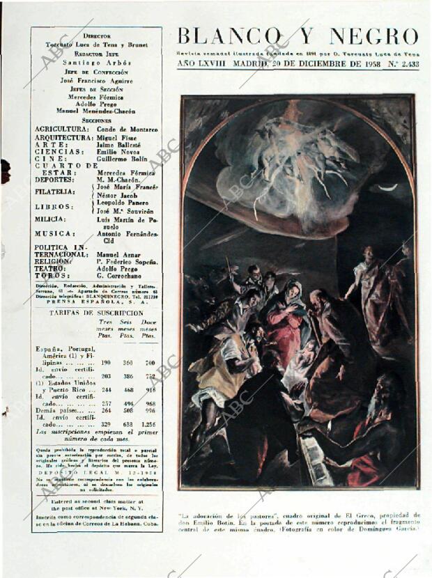 BLANCO Y NEGRO MADRID 20-12-1958 página 3