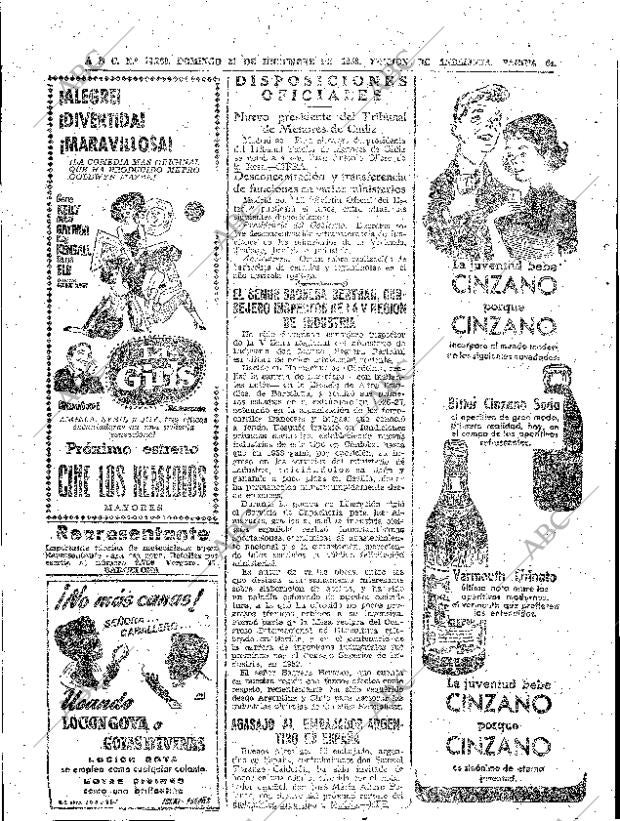 ABC SEVILLA 21-12-1958 página 64