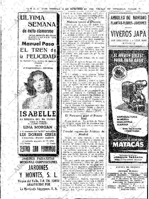 ABC SEVILLA 21-12-1958 página 70