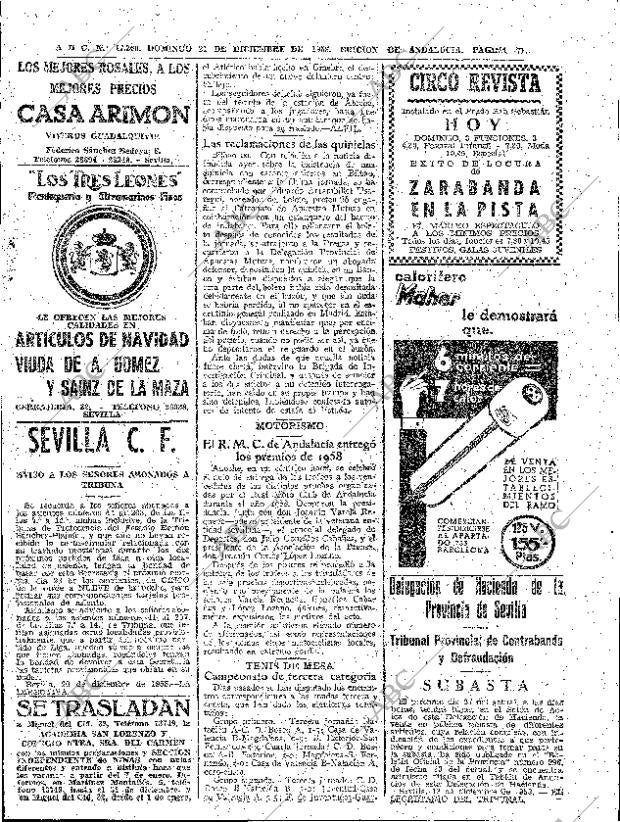 ABC SEVILLA 21-12-1958 página 71