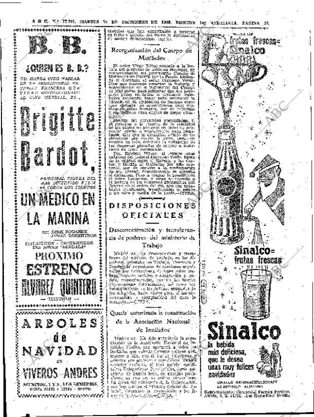 ABC SEVILLA 23-12-1958 página 36