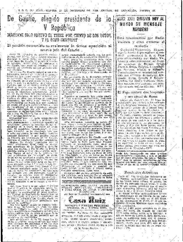 ABC SEVILLA 23-12-1958 página 45