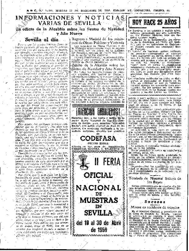 ABC SEVILLA 23-12-1958 página 51