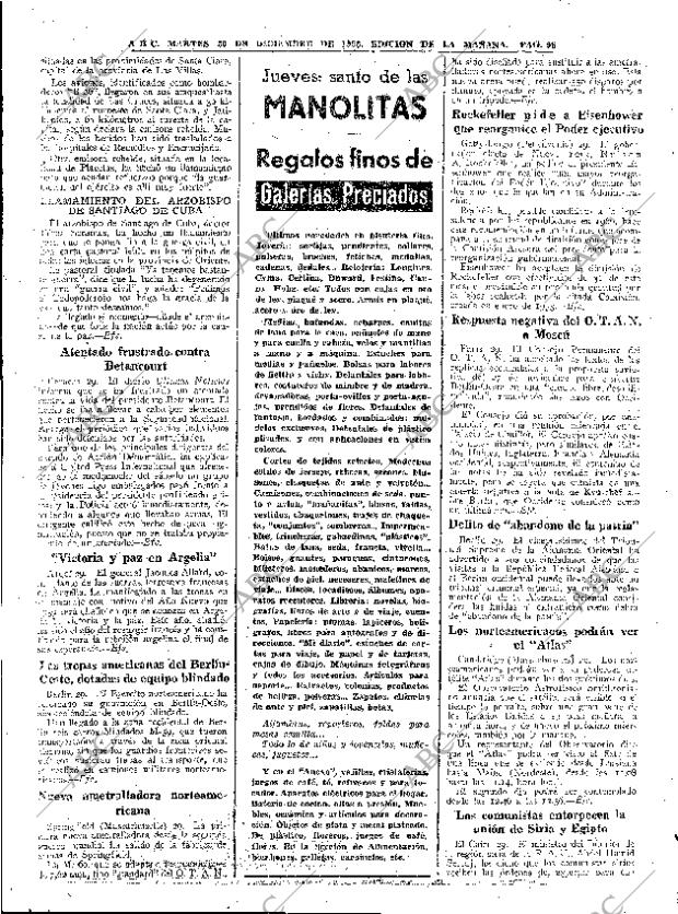 ABC MADRID 30-12-1958 página 56