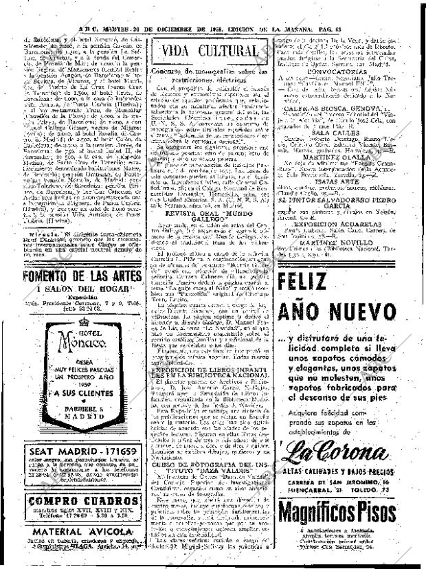 ABC MADRID 30-12-1958 página 63