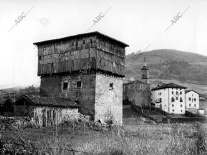 Casa de Tableros en el pueblo de Donamaria (Navarra)