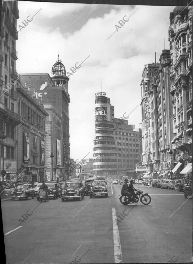 La gran vía Madrileña en 1959