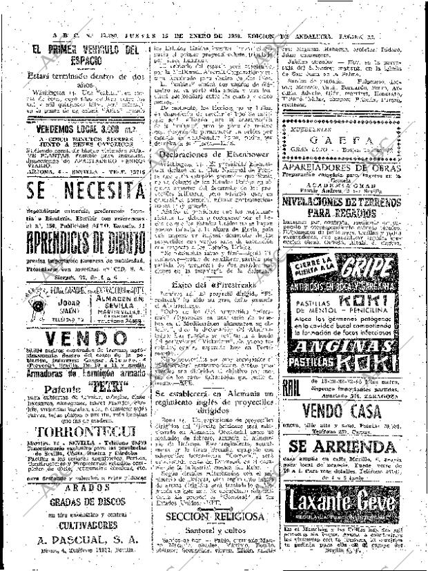 ABC SEVILLA 15-01-1959 página 22