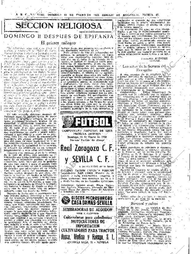 ABC SEVILLA 18-01-1959 página 47