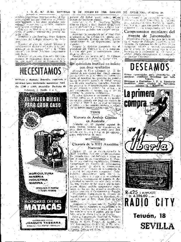 ABC SEVILLA 18-01-1959 página 50