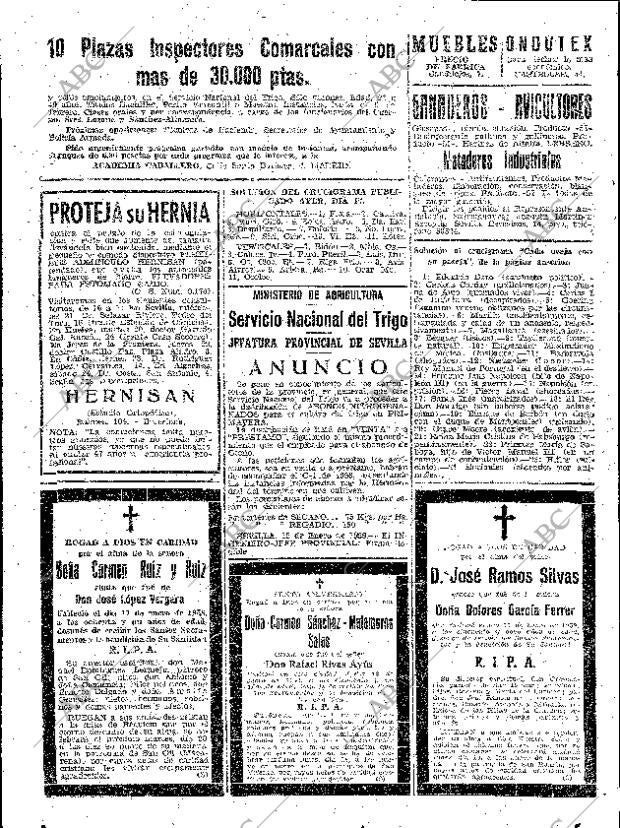 ABC SEVILLA 18-01-1959 página 58