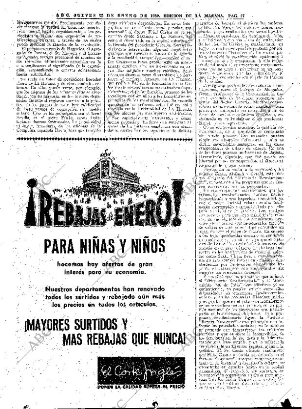 ABC MADRID 22-01-1959 página 27