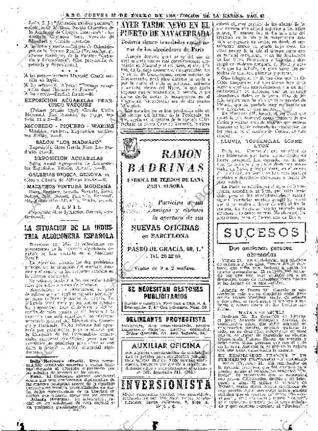 ABC MADRID 22-01-1959 página 42