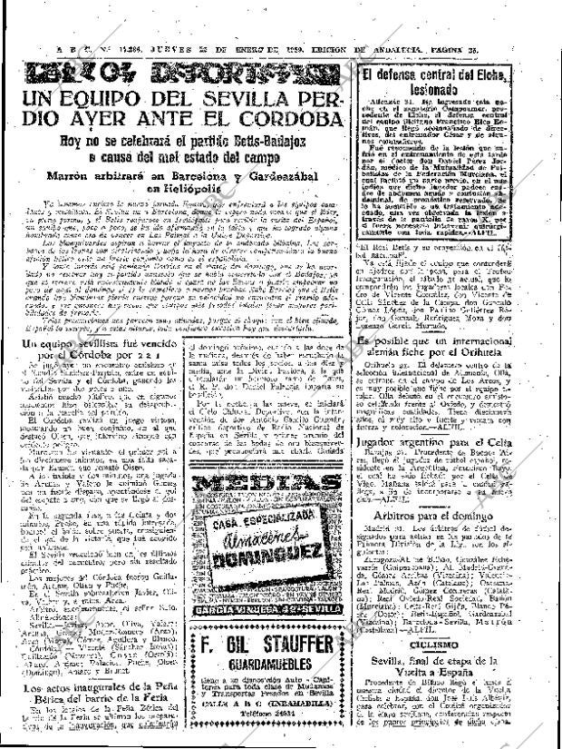 ABC SEVILLA 22-01-1959 página 25