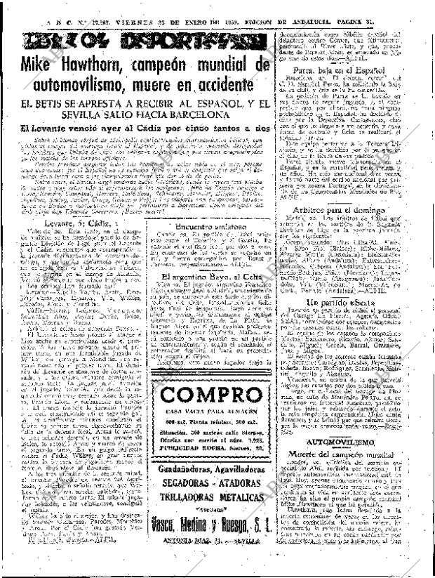 ABC SEVILLA 23-01-1959 página 31