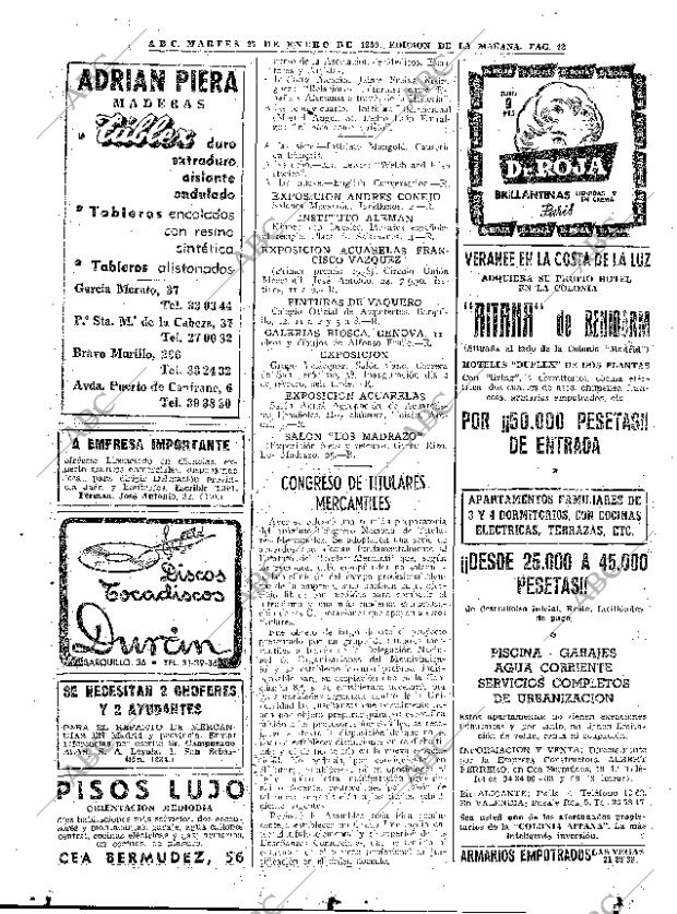 ABC MADRID 27-01-1959 página 42