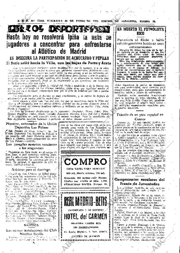 ABC SEVILLA 30-01-1959 página 33