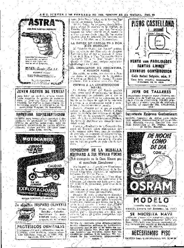 ABC MADRID 05-02-1959 página 20