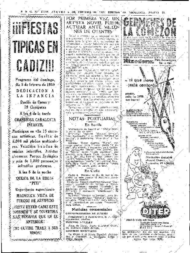 ABC SEVILLA 05-02-1959 página 28