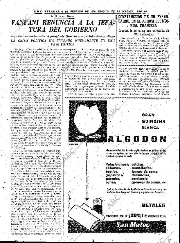 ABC MADRID 06-02-1959 página 19