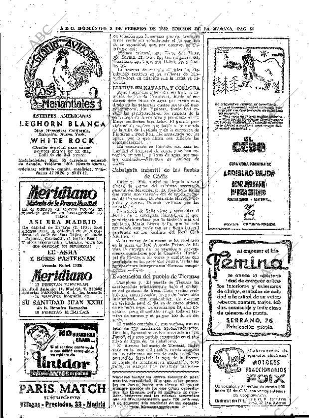 ABC MADRID 08-02-1959 página 56